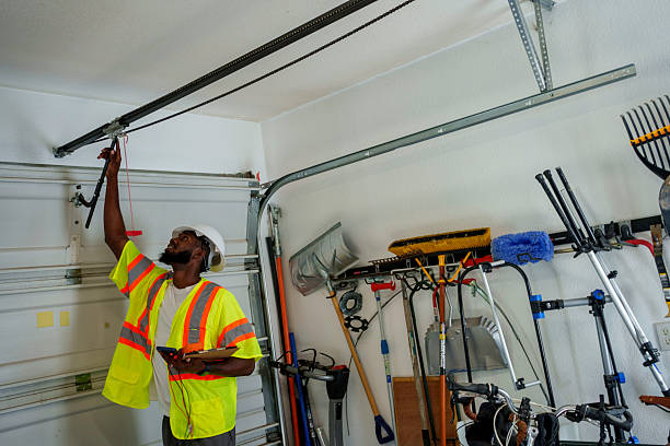 Professional Garage Door Panel Replacement technician working in Kure Beach, NC